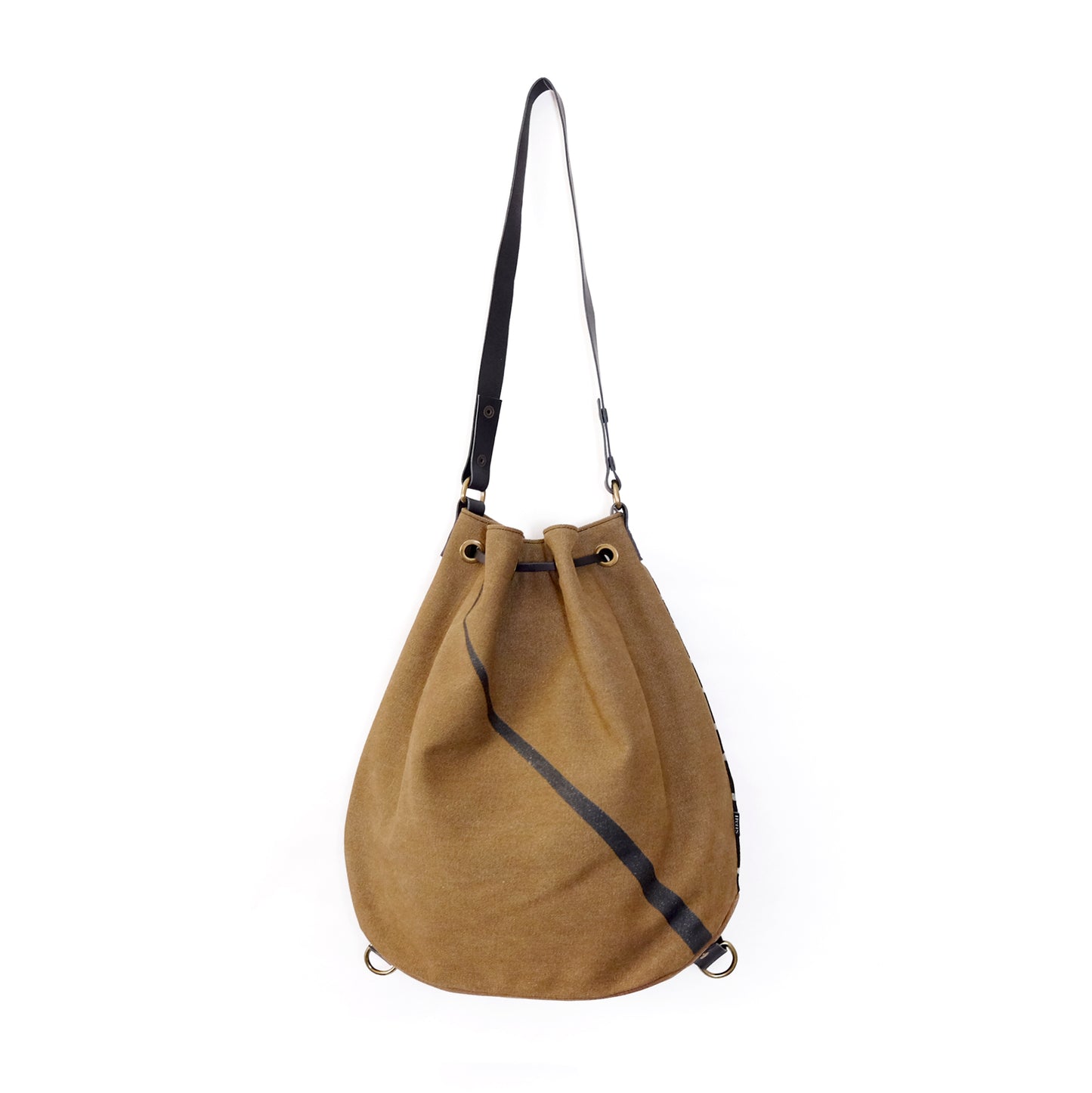 Bolso saco Bogolan striped black
