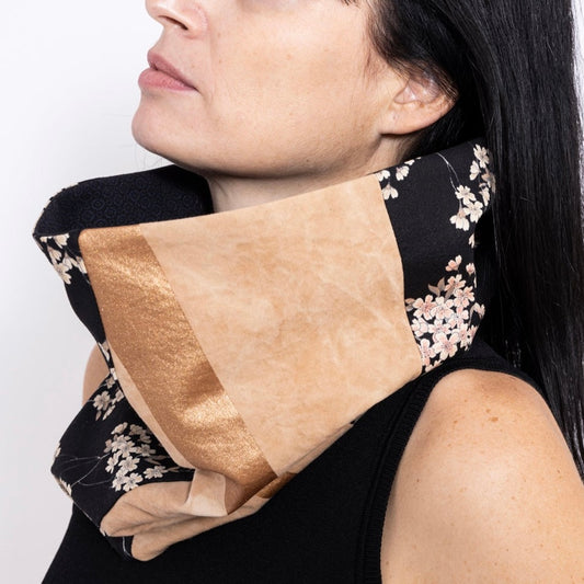 Bufanda de cuello primavera Sakura black
