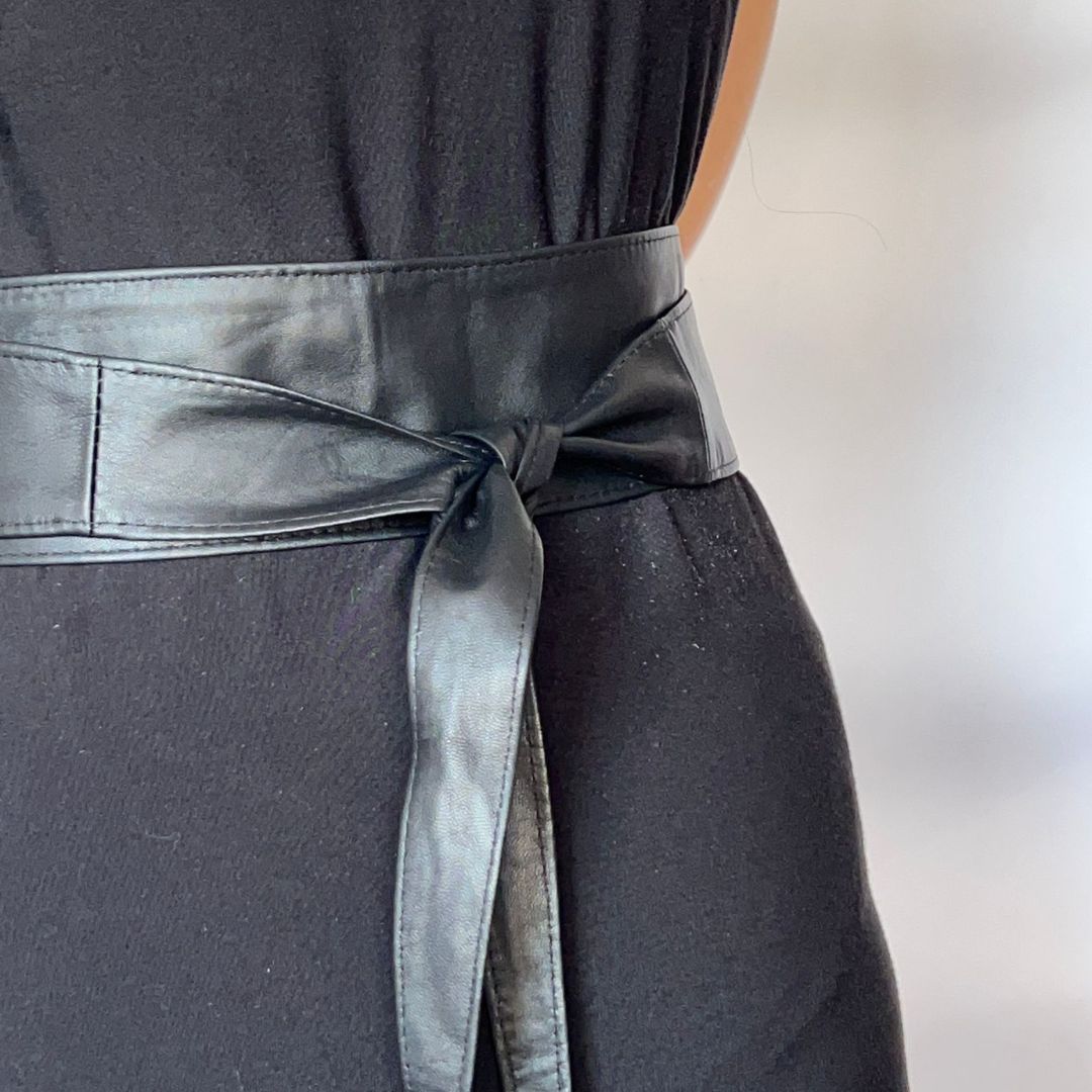 Cinturón piel negro