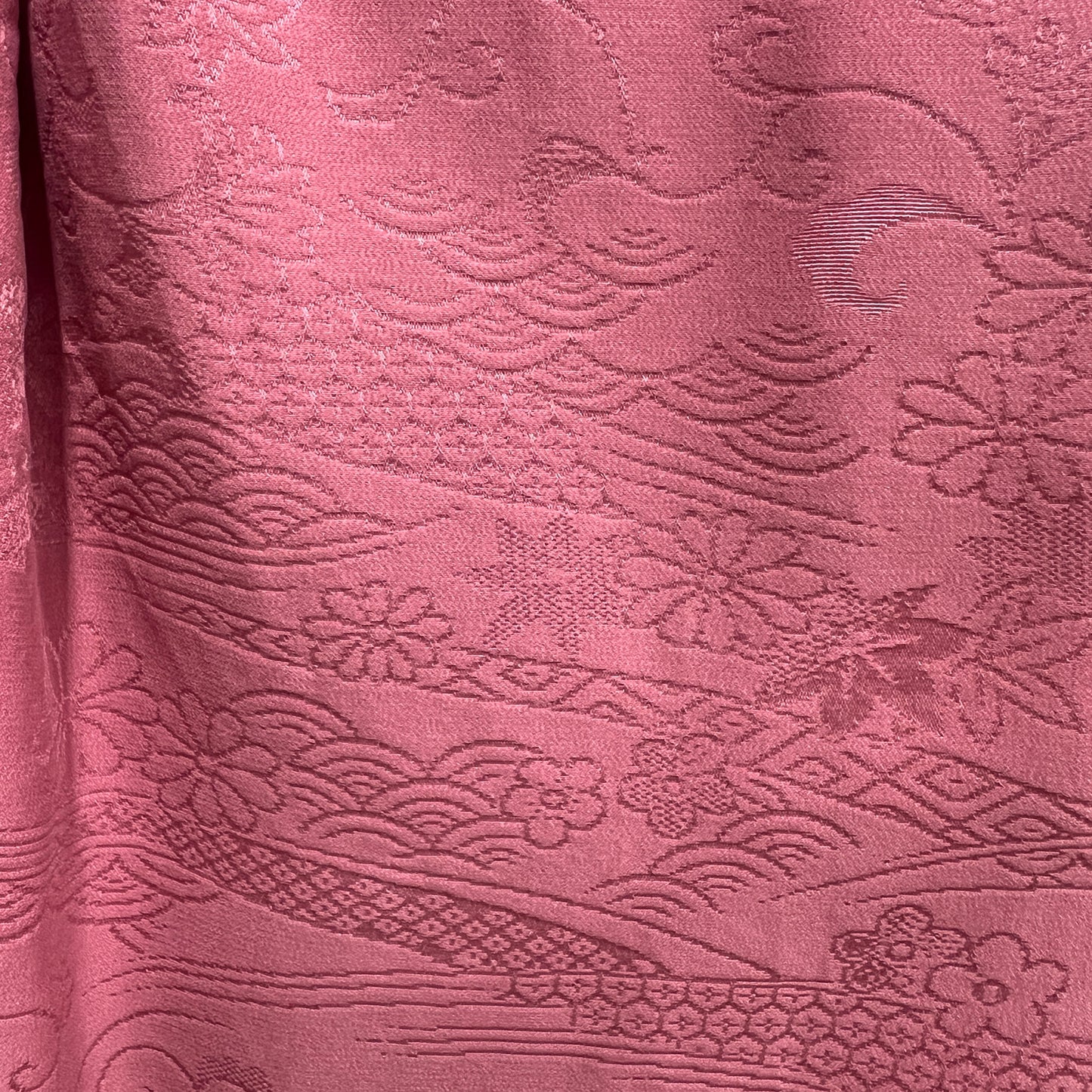 Sakura – Falda de seda hecha de kimono rosa hecha a mano