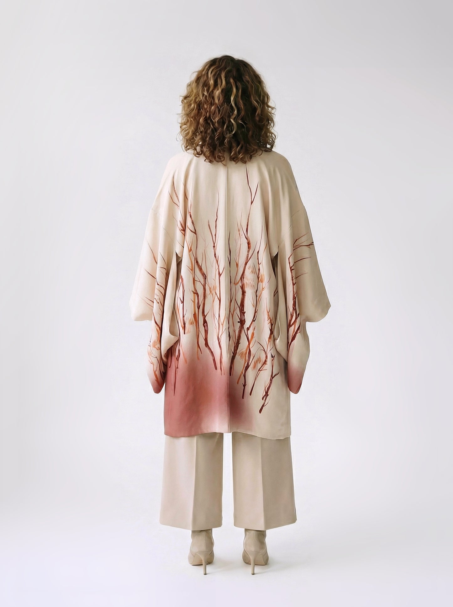 Kimono Jacket Burgundy Forest