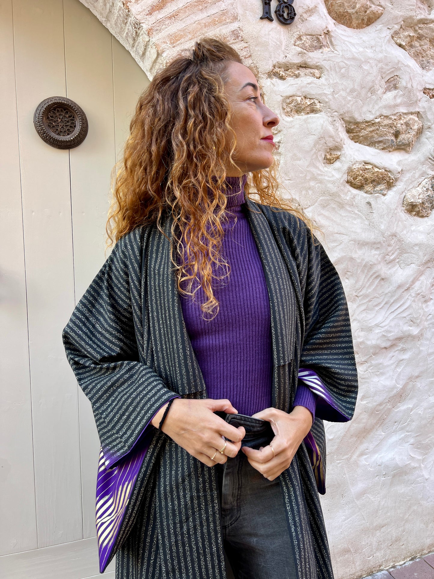Kimono Coat Brown Lili Golden