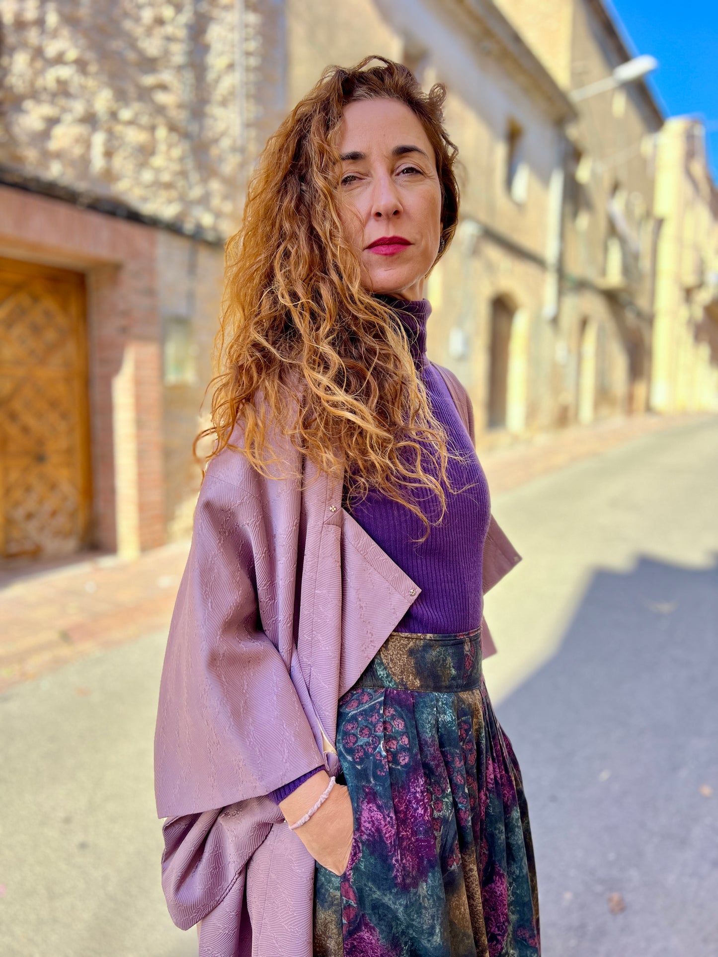 Kimono Jacket Essence Soft Plum