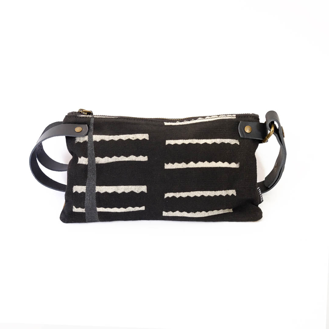 Bolso riñonera Bogolan striped black