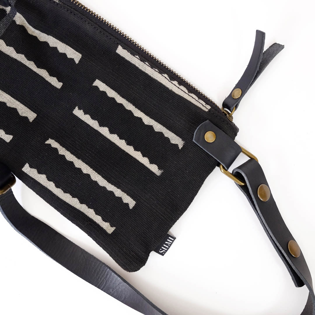 Bolso riñonera Bogolan striped black