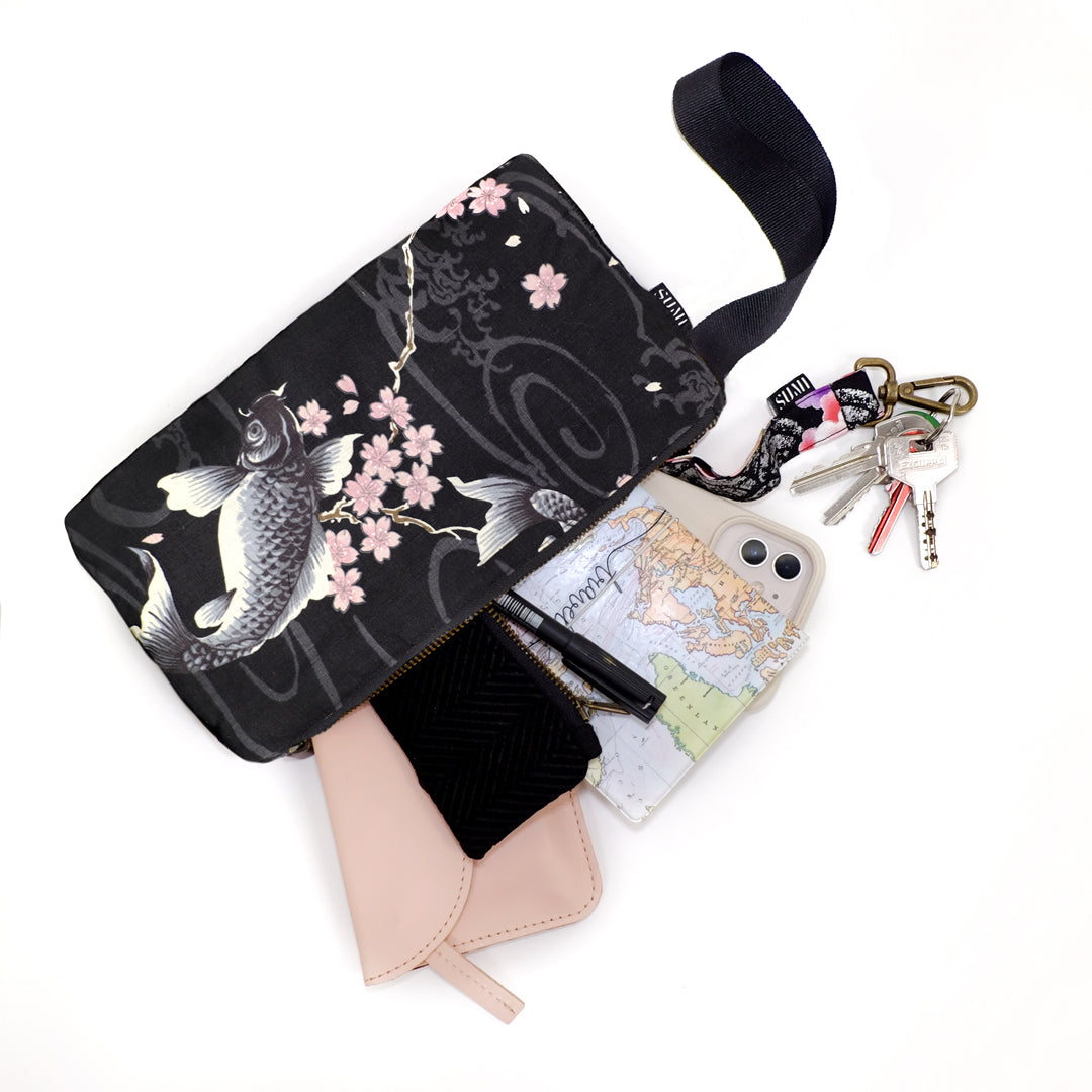 Bossa de mà Sakura Black Tela