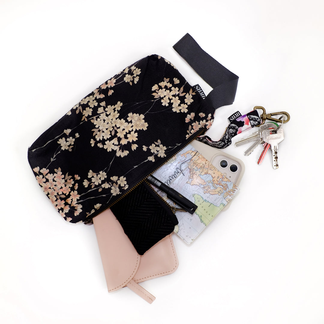 Bossa de mà Sakura Black Tela