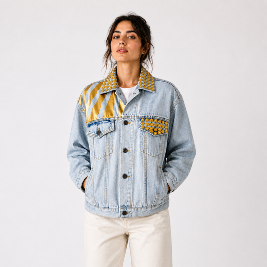 Chaqueta Denim Upcycled - Golden Circus