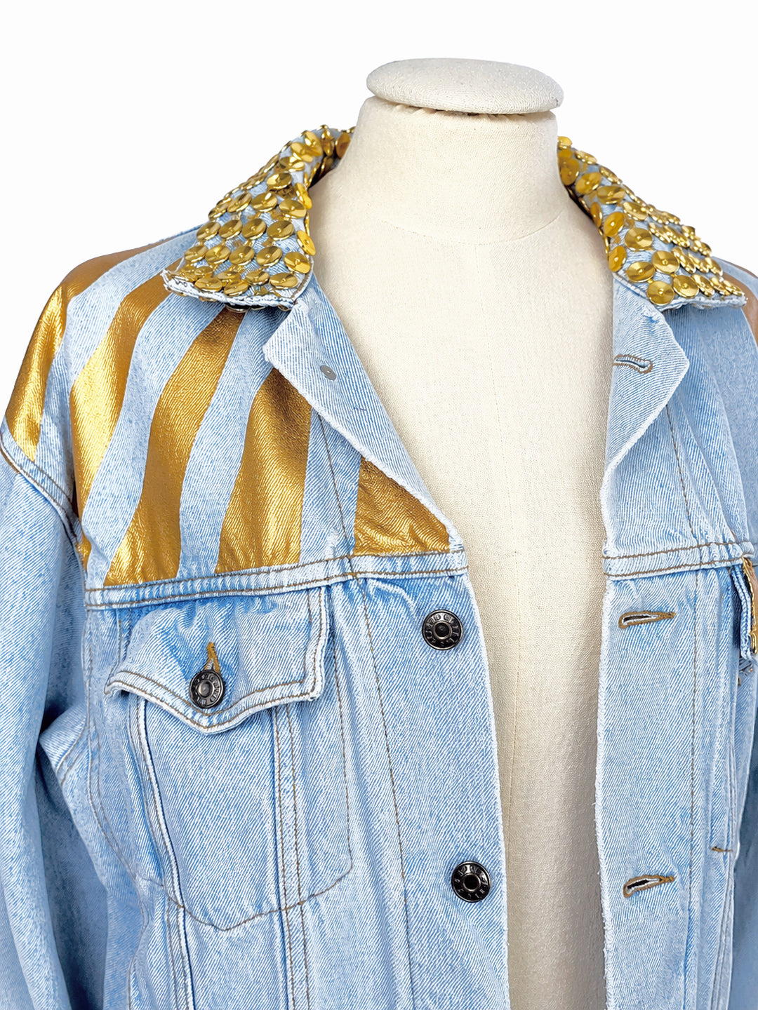 Chaqueta Denim Upcycled - Golden Circus