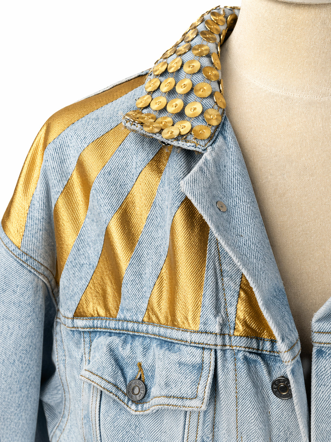 Chaqueta Denim Upcycled - Golden Circus