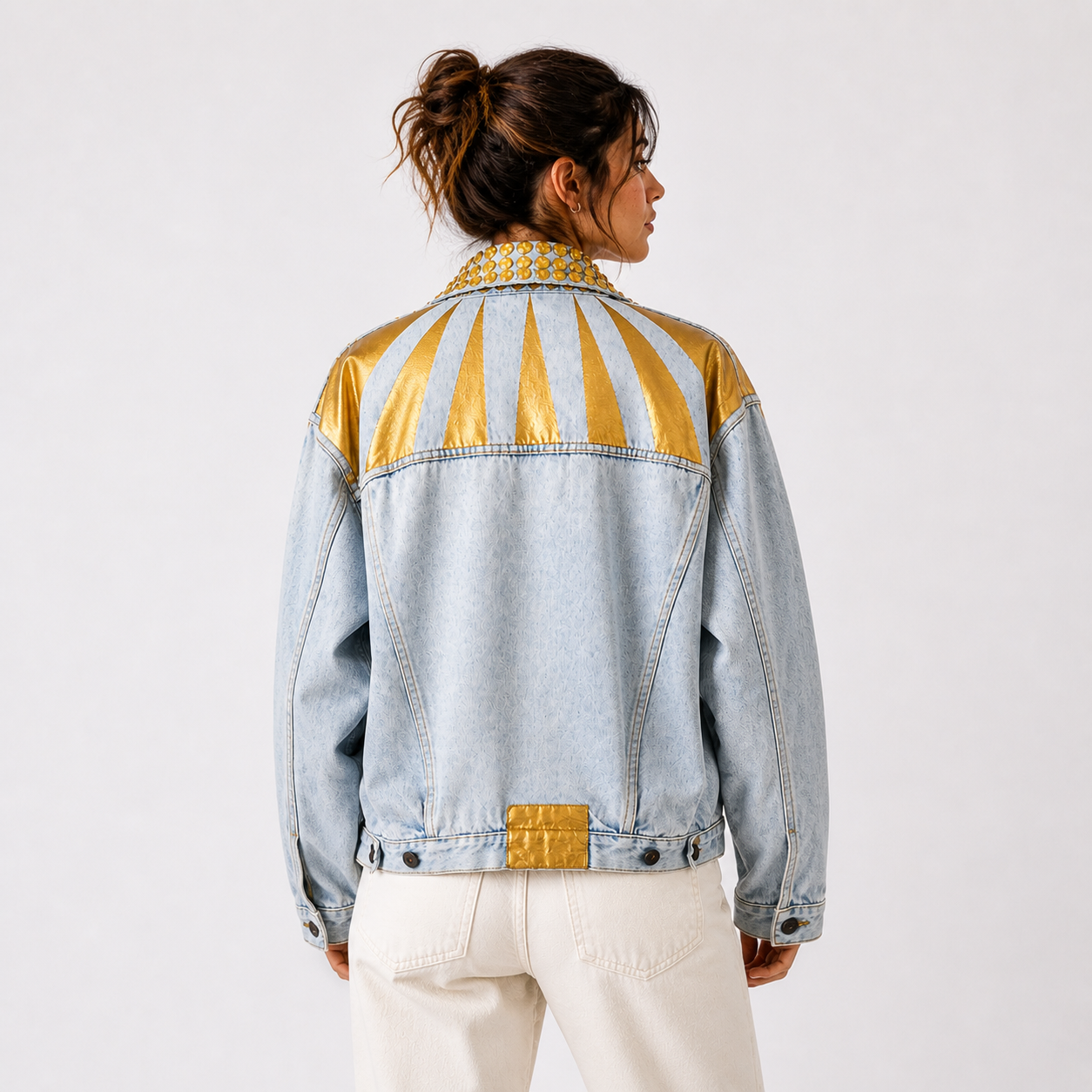 Chaqueta Denim Upcycled - Golden Circus