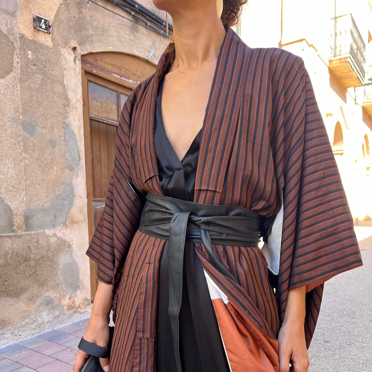 Kimono Coat Brown Aura
