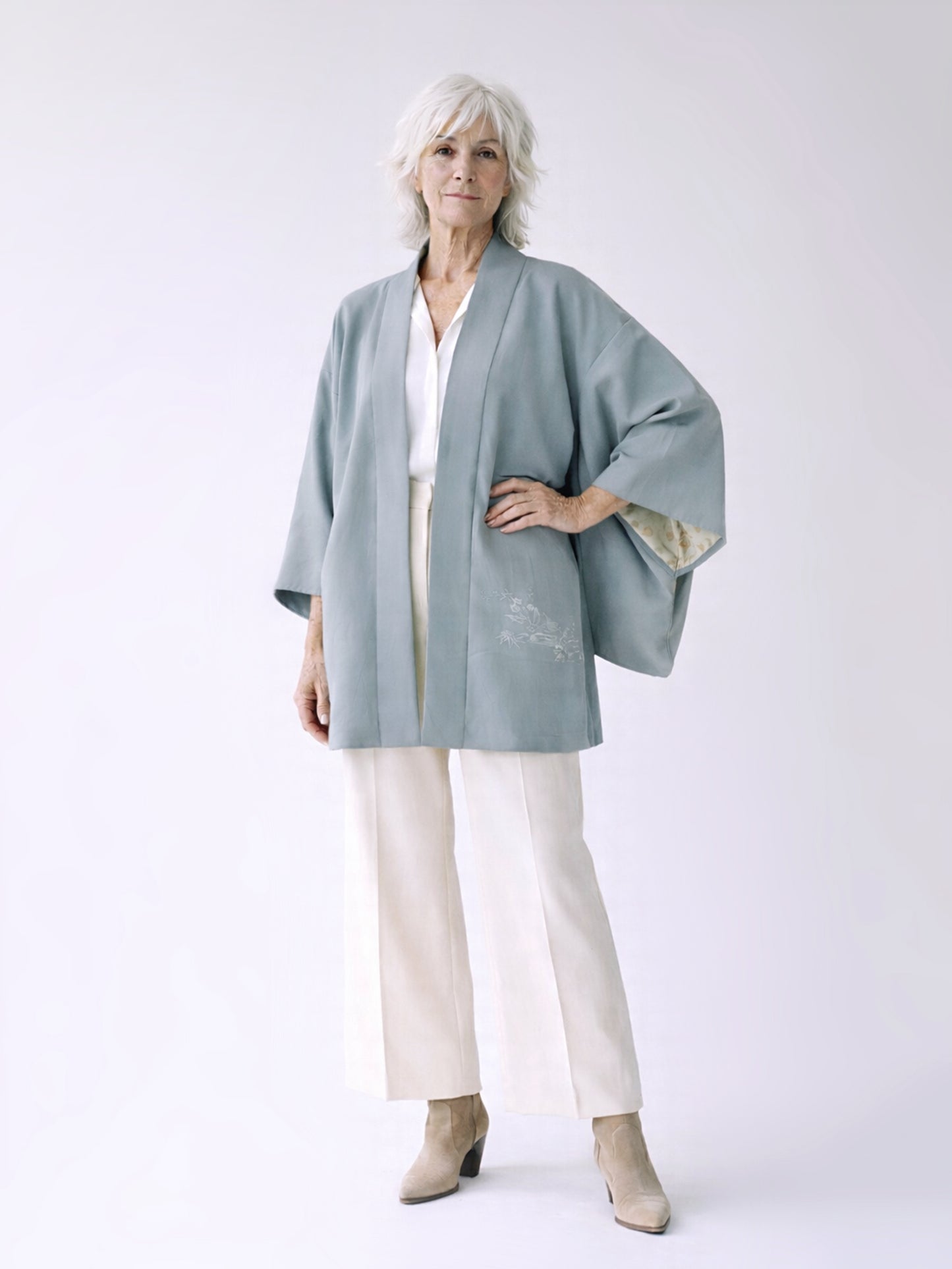 Kimono Jacket Floral Tide