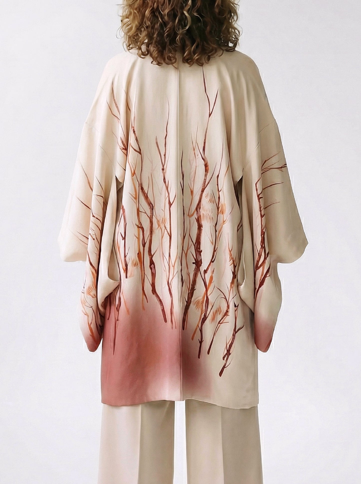 Kimono Jacket Burgundy Forest