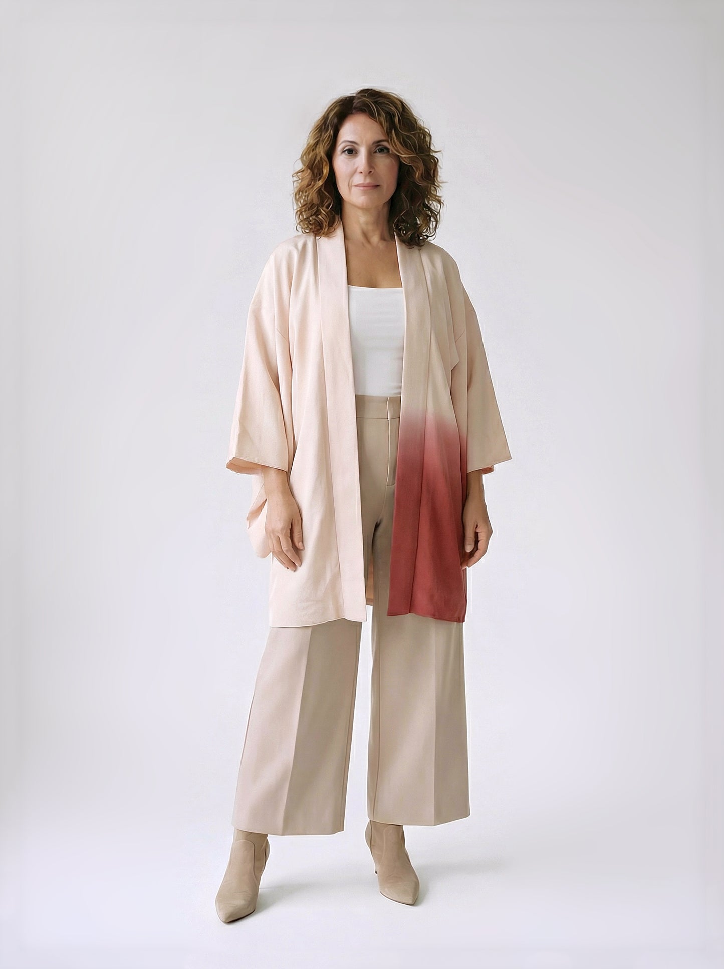 Kimono Jacket Burgundy Forest