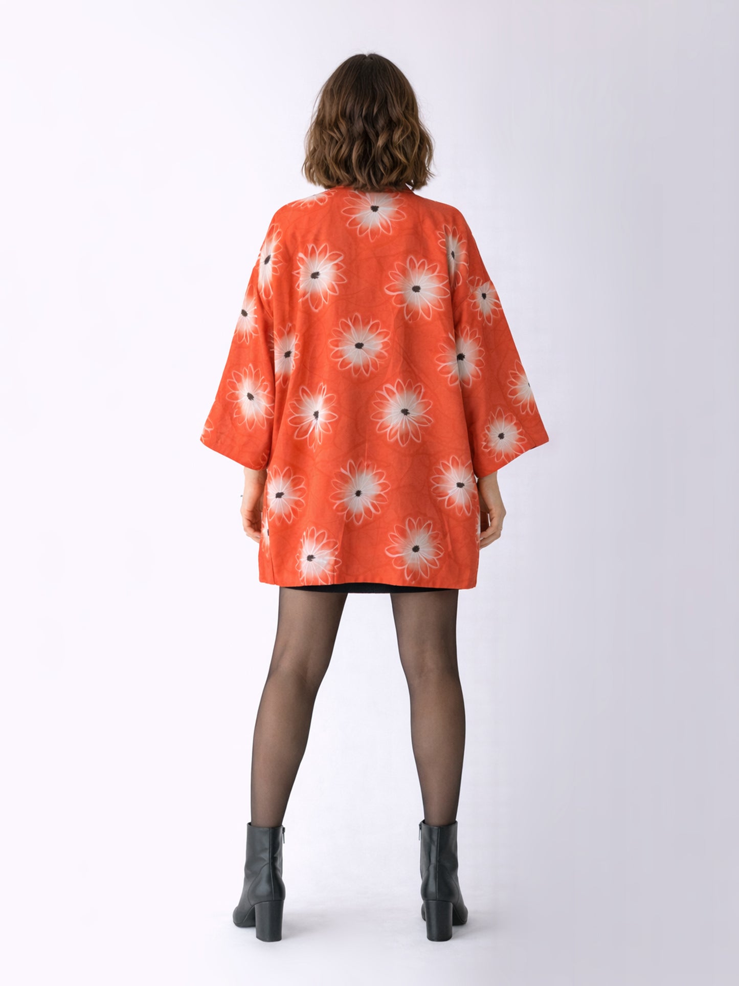 Kimono Jacket White Flower