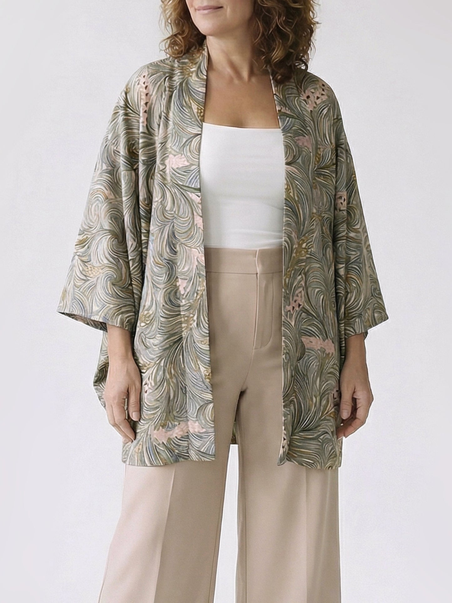 Kimono Jacket Green Jungle Dream