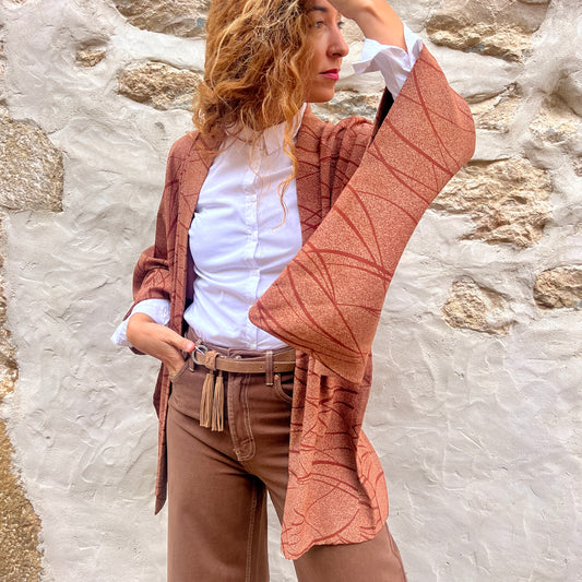 Kimono Jacket brown passage