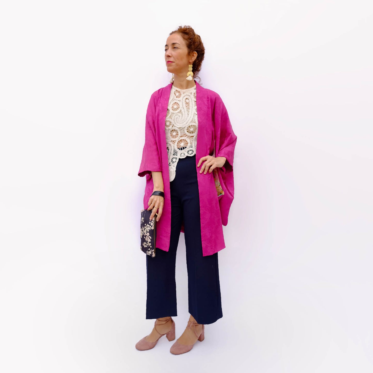 Kimono Jacket Fucushia