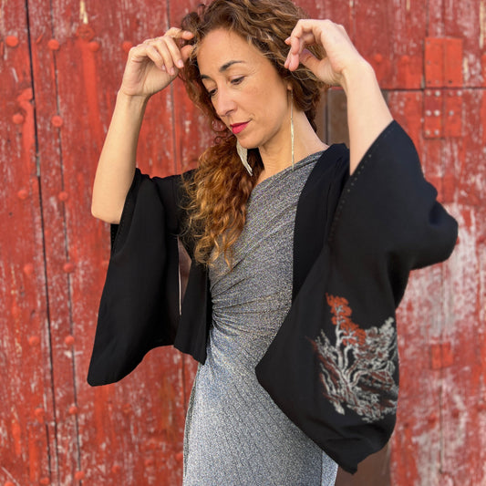 Kimono Jacket Black Perl