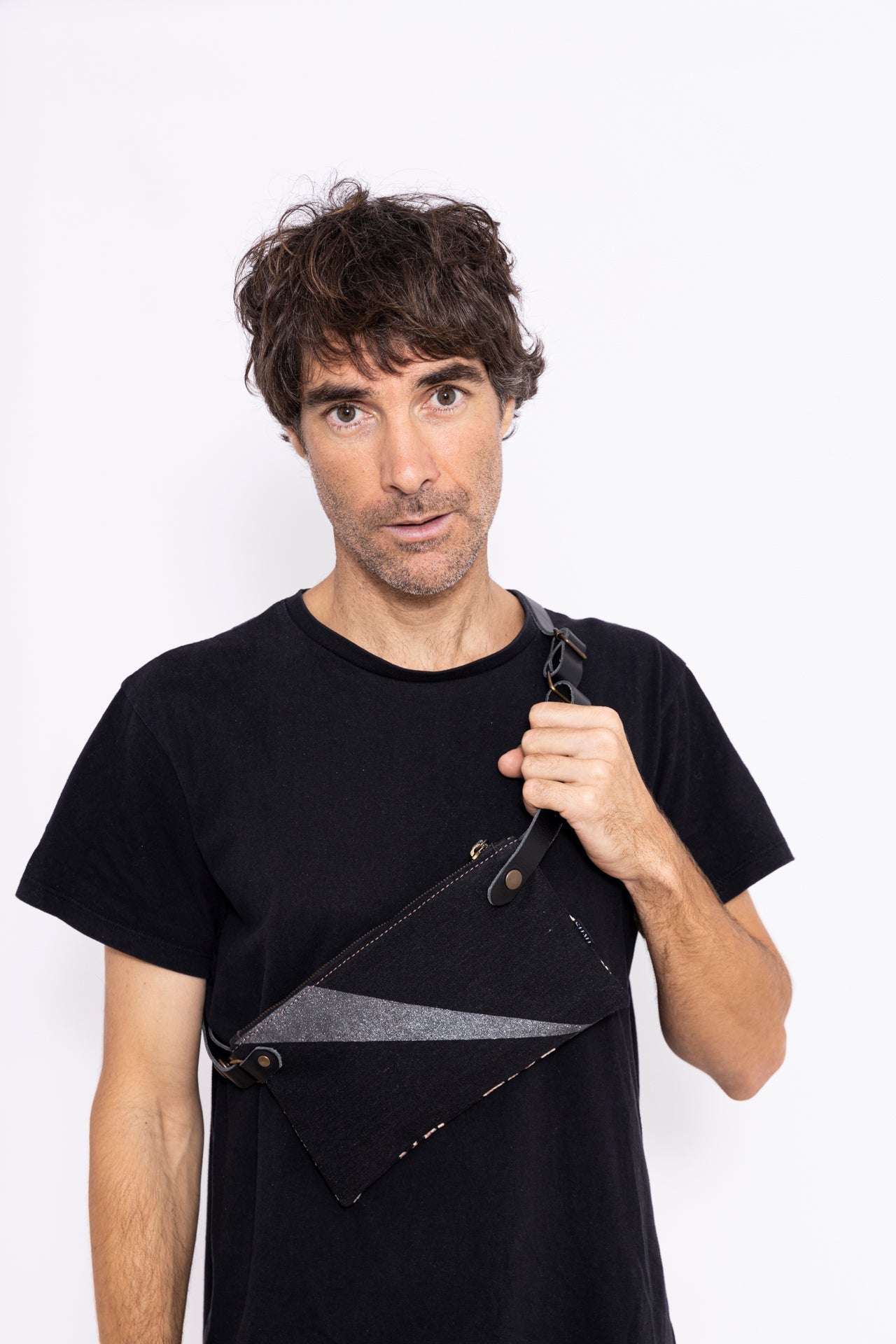 Bossa ronyonera Bogolan striped black