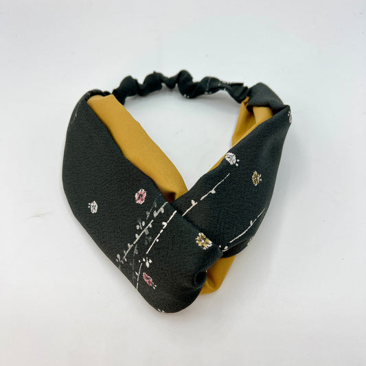 Turbante black flower