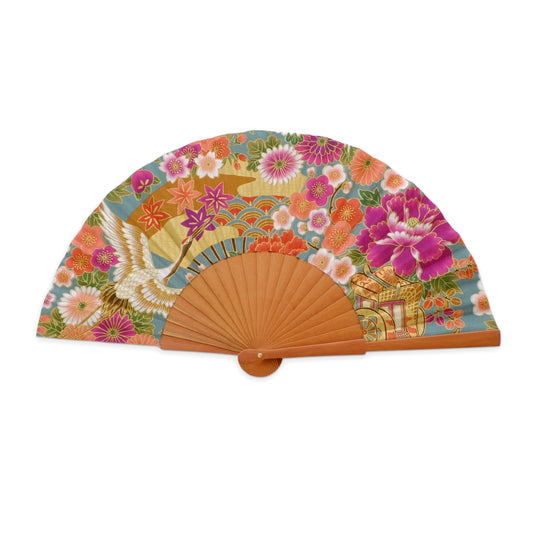 Abanico Tsuru gold