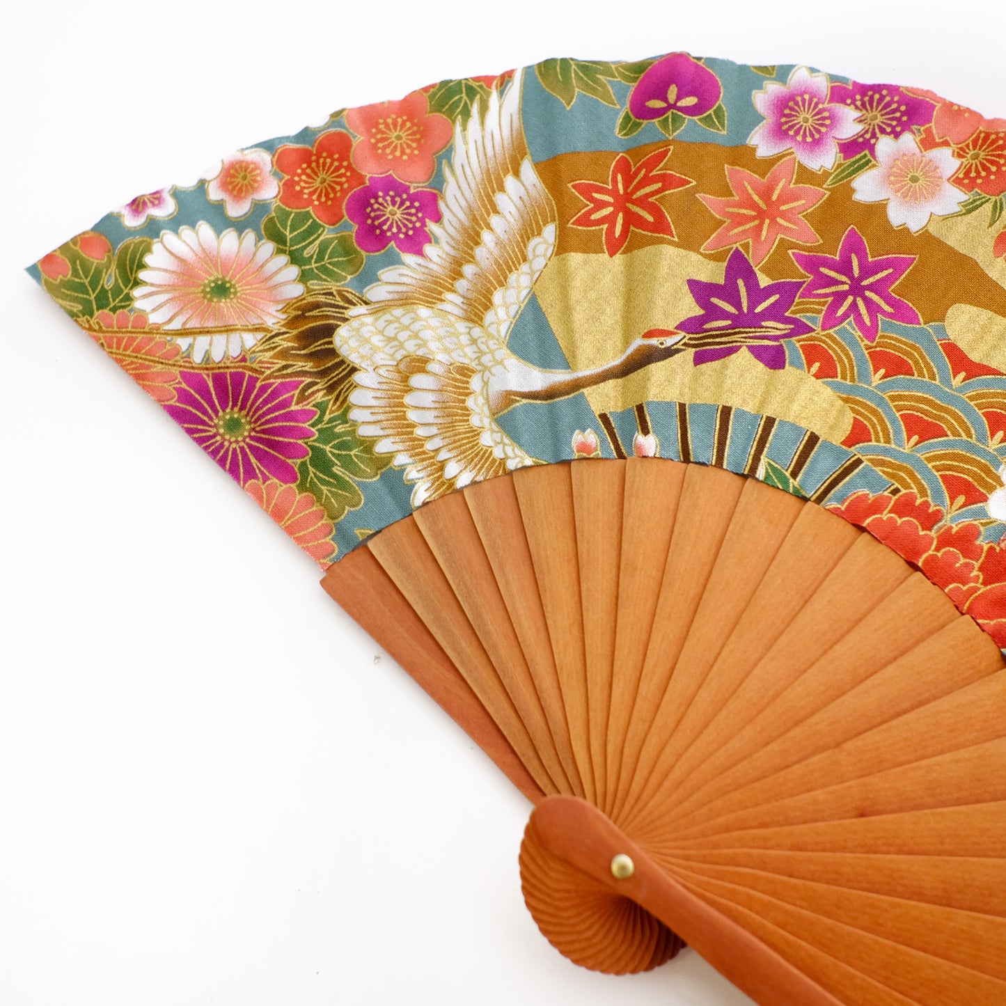 Abanico Tsuru gold