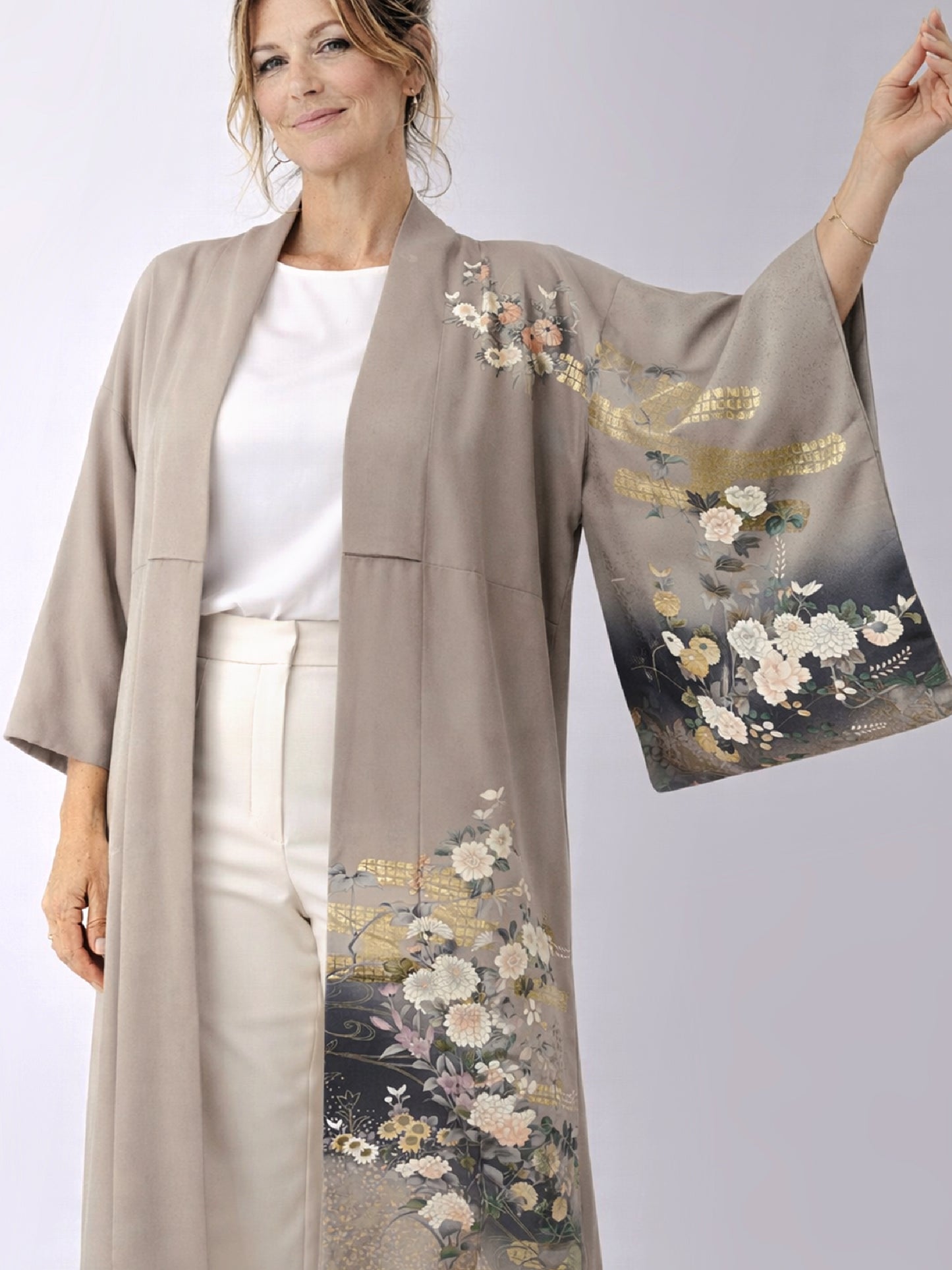 Kimono Jacket Grey Glow