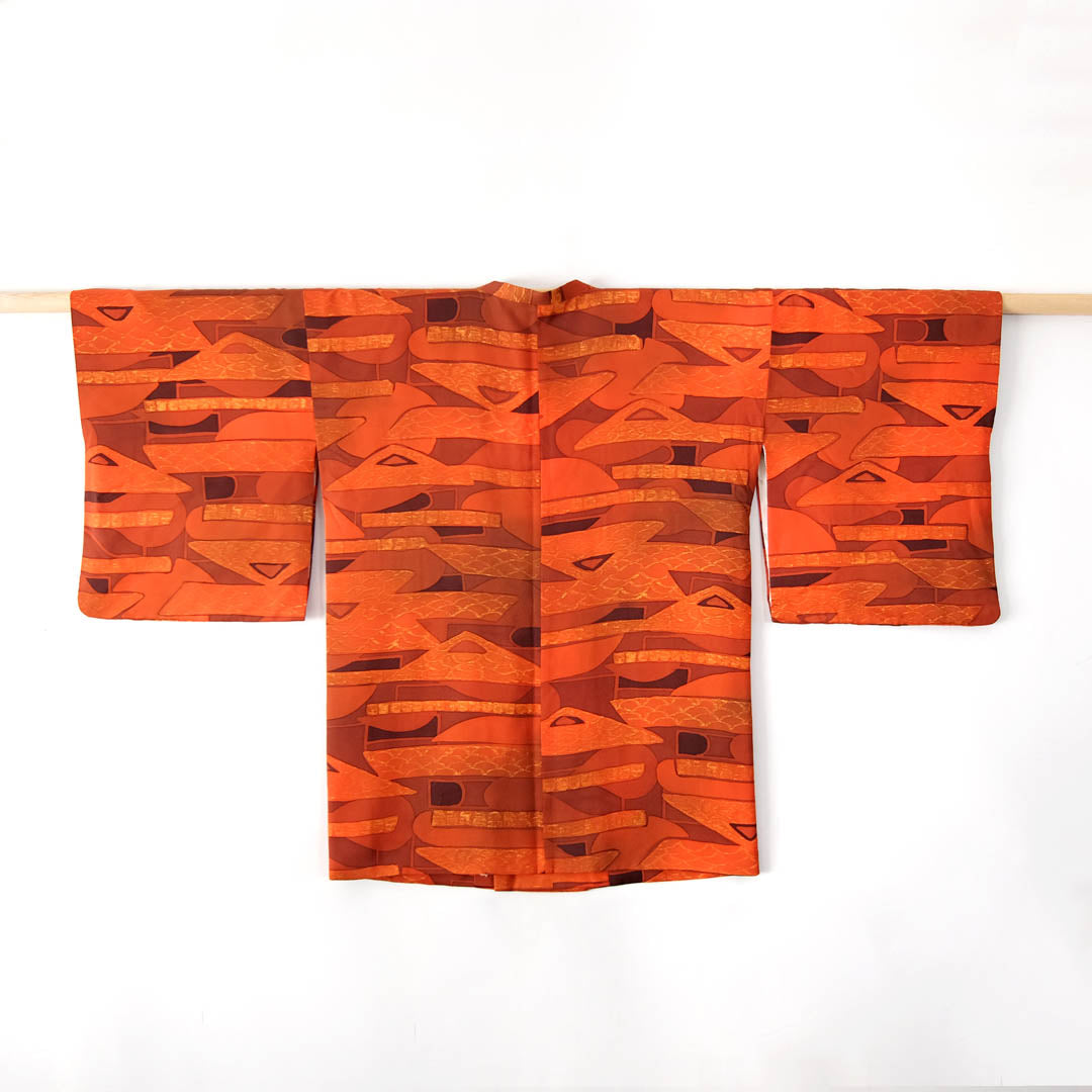 Kimono michiyuri orenji