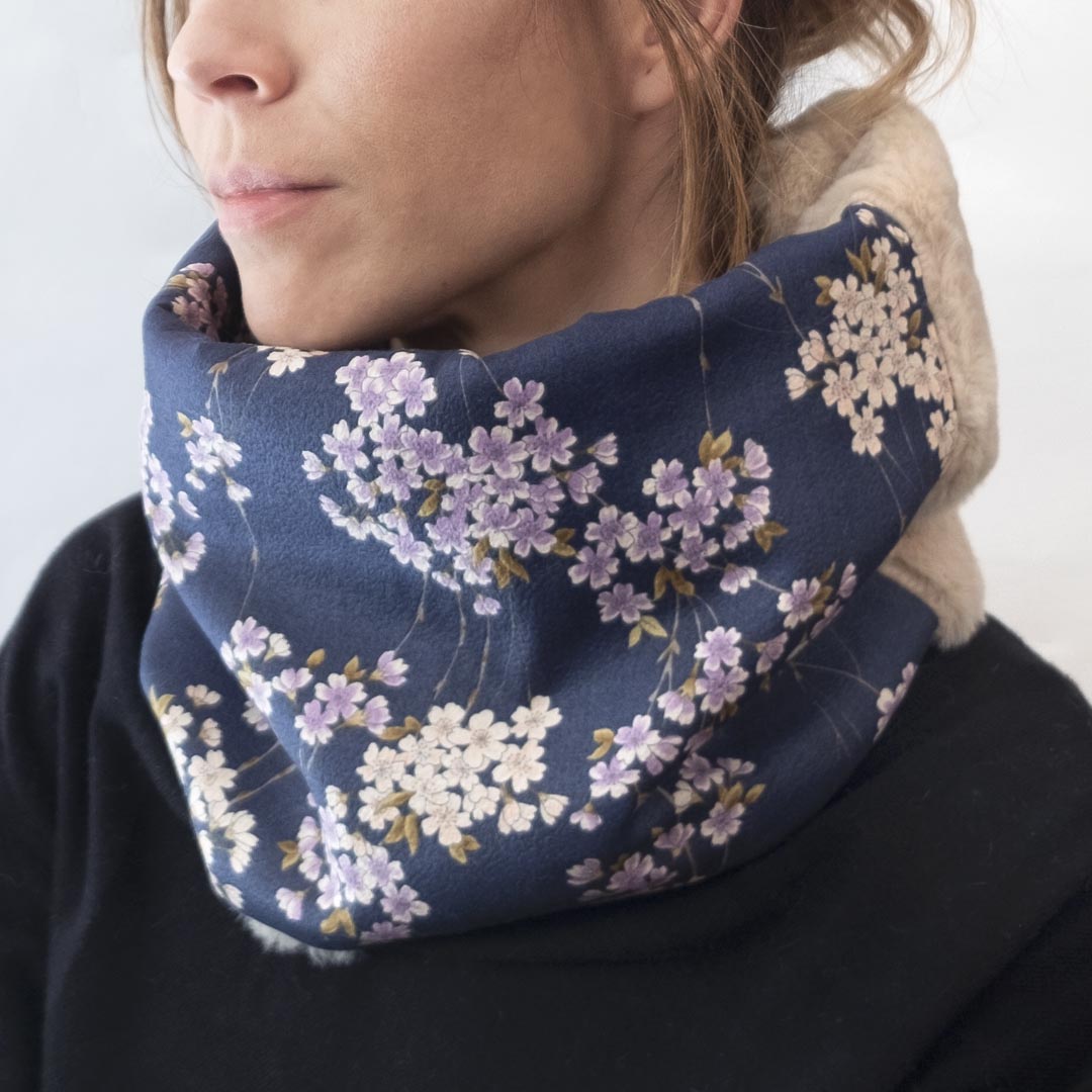 Bufanda de cuello Blue Sakura