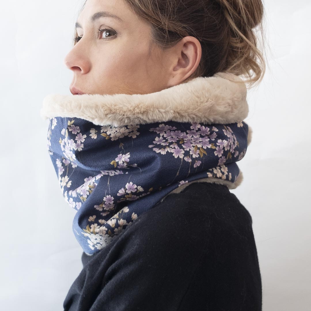 Bufanda de cuello Blue Sakura