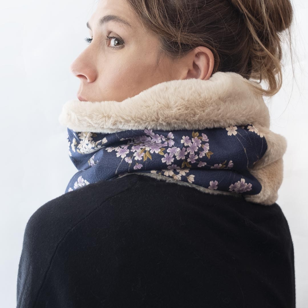 Bufanda de cuello Blue Sakura
