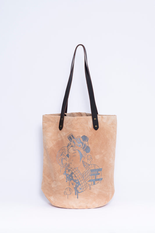 Tote bag Silver Geisha